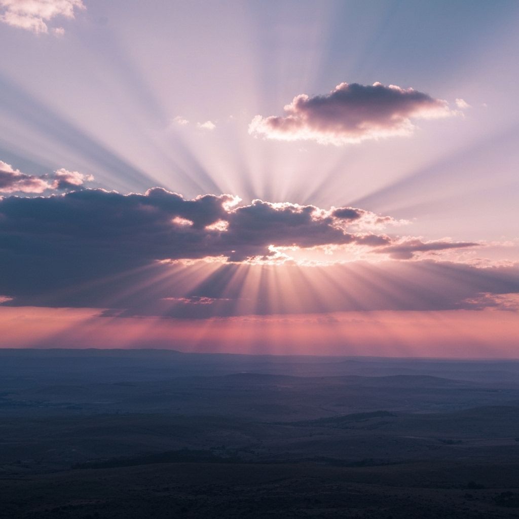 Inspiring sunset representing innovation and transformation